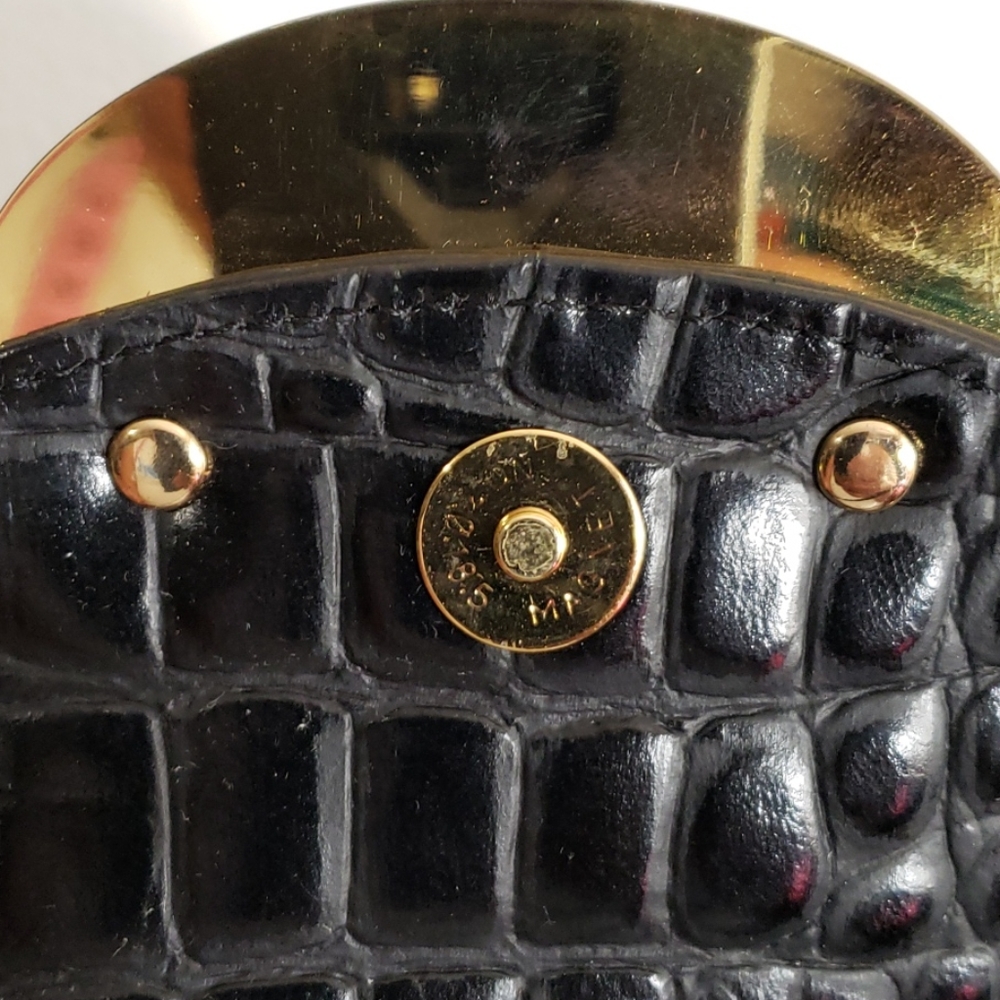 DEBBIE BROOKS CROC EMBOSSED LEATHER MINI BAG - Picture 9 of 9